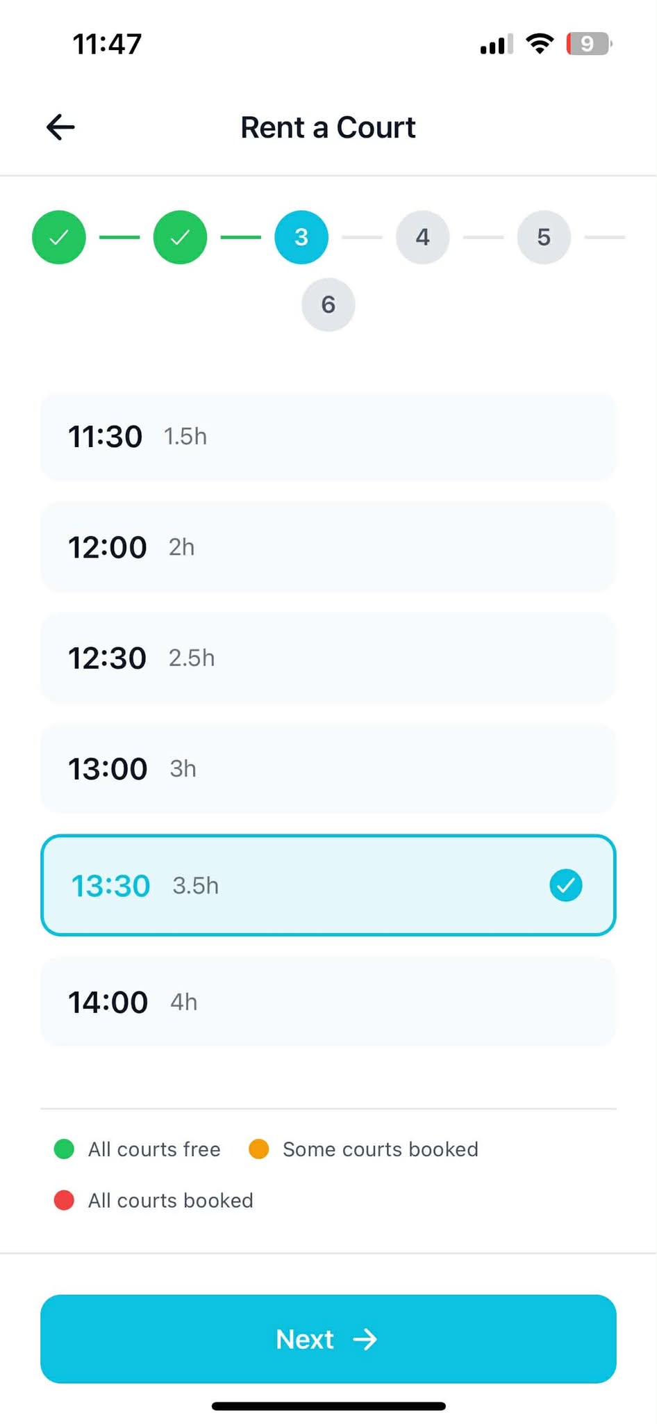 Step 3: Select End Time